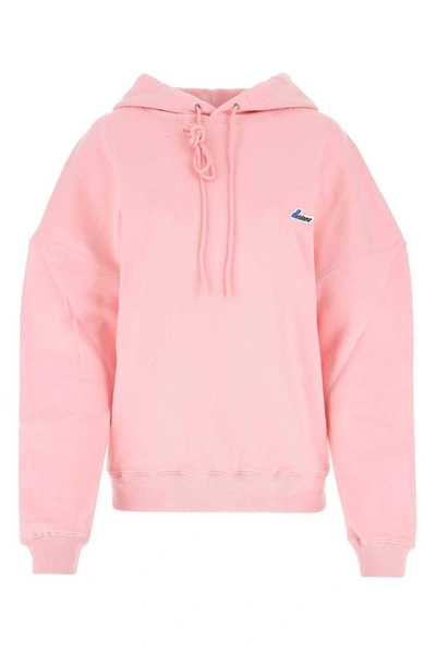 Shop We11 Done We11done Logo Embroidered Hoodie In Pink