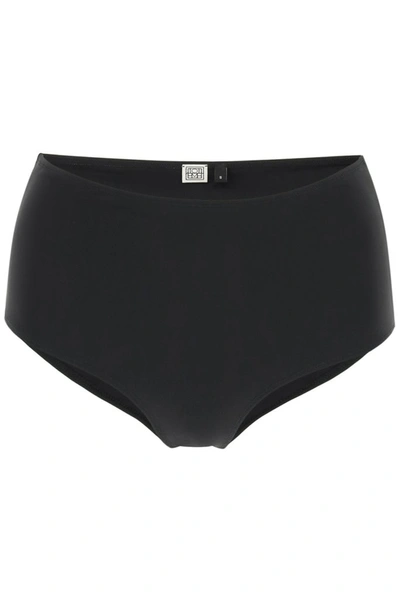 Shop Totême High Waisted Bikini Bottom In Black