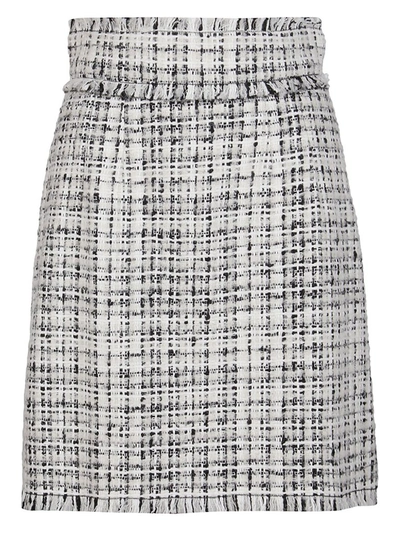 Shop Dolce & Gabbana Tweed Mini Skirt In Multi