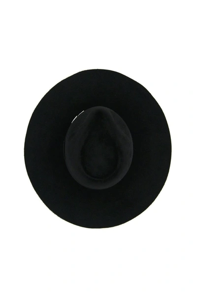 Shop Ruslan Baginskiy Crystal And Pearl Strap Fedora Hat In Black