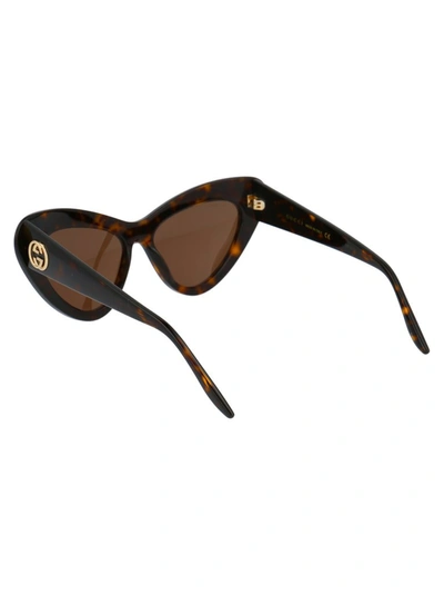 Shop Gucci Eyewear Cat Eye Frame Sunglasses In Multi