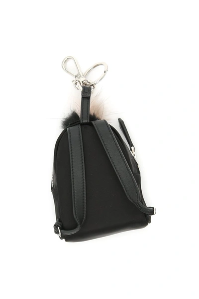 Shop Fendi Bag Bugs Backpack Keyring In Black