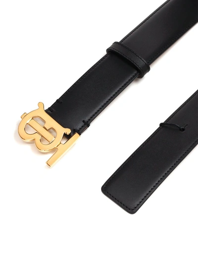 Shop Burberry Monogram Motif Belt In Black