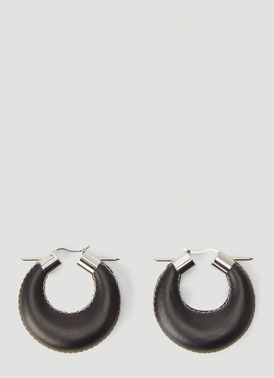 Shop Burberry Hoop Earrings In Black
