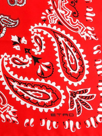 Shop Etro Paisley Printed Foulard In Red