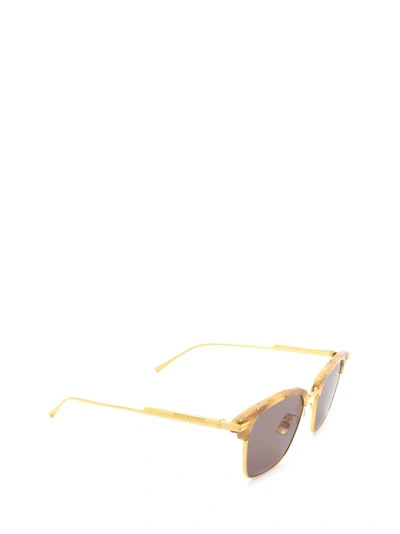 Shop Bottega Veneta Eyewear Clubmaster In Gold