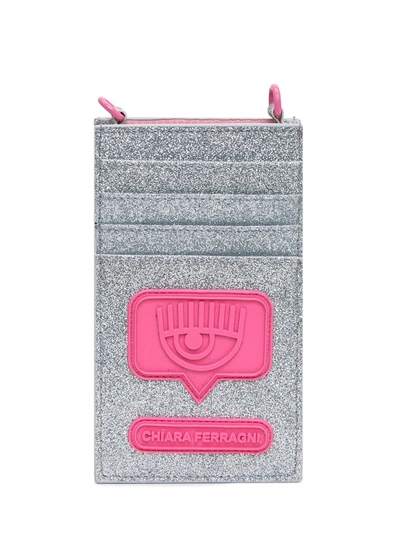 Shop Chiara Ferragni Eyelike Smartphone Case In Silver