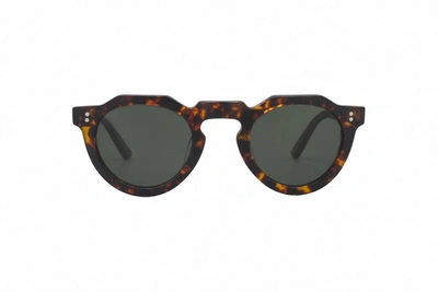 Shop Lesca Pica Round Frame Sunglasses In Multi