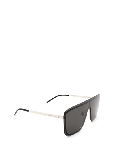 Shop Saint Laurent Eyewear Mask Frame Sunglasses In Multi