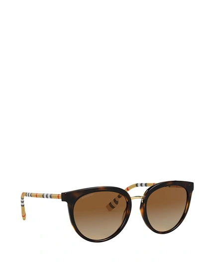 Shop Burberry Eyewear Oversized Round Frame Sunglasses In Brown