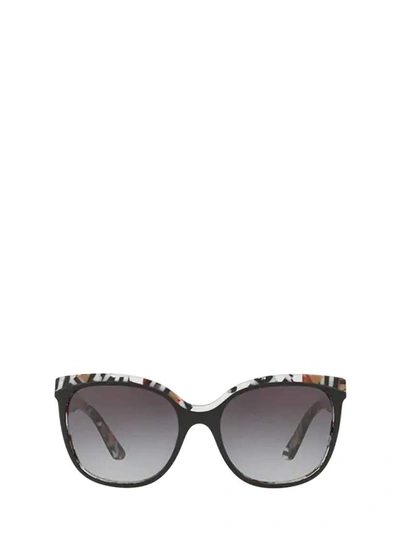 Shop Burberry Eyewear Square Frame Sunglasses In Multi