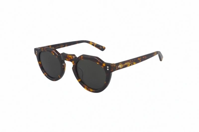 Shop Lesca Pica Round Frame Sunglasses In Multi