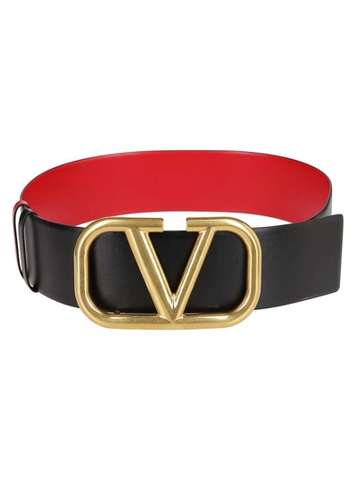 Shop Valentino Vlogo Reversible Buckle Belt In Multi