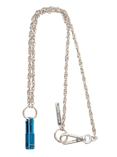 Shop Marine Serre Whistle Pendant Necklace In Blue