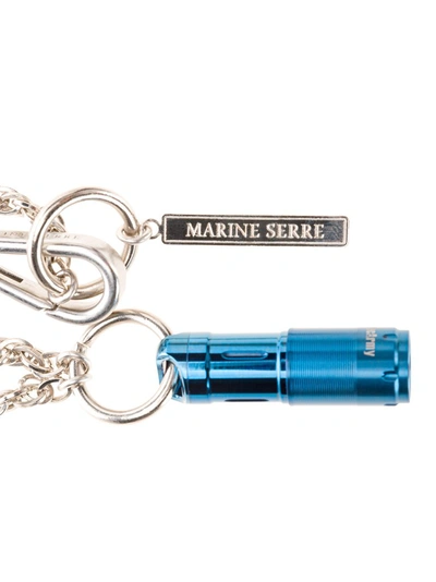 Shop Marine Serre Whistle Pendant Necklace In Blue