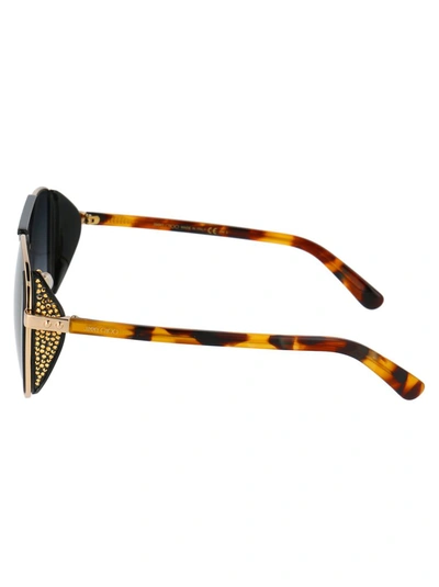 Shop Jimmy Choo Eyewear Rave Aviator Sunglasses In Gold