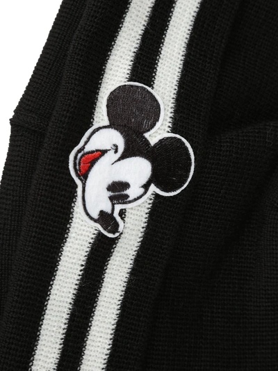 Shop Gcds Mickey Mouse Logo Embroidered Beanie In Black