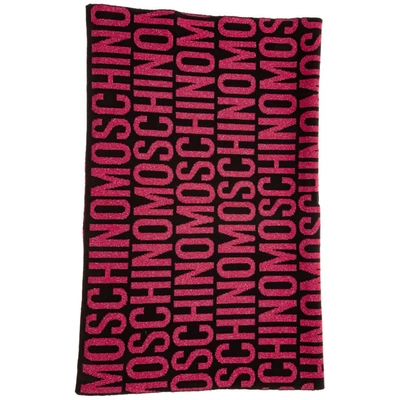 Shop Moschino Allover Logo Glitter Scarf In Multi