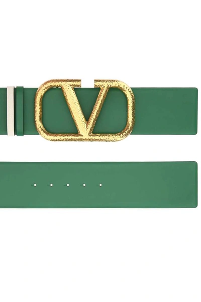 Shop Valentino Vlogo Signature Belt In Green