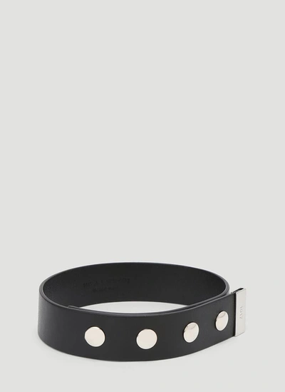 Shop Alyx 1017  9sm Leather Choker In Black