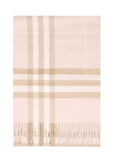 Shop Burberry The Classic Check Scarf In Pink