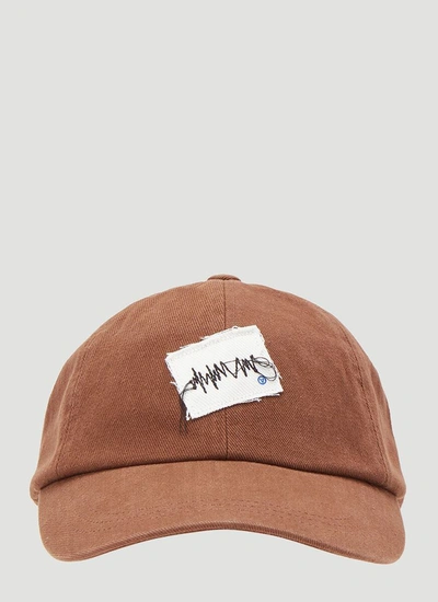 Shop Ader Error Logo Patch Baseball Cap In Brown