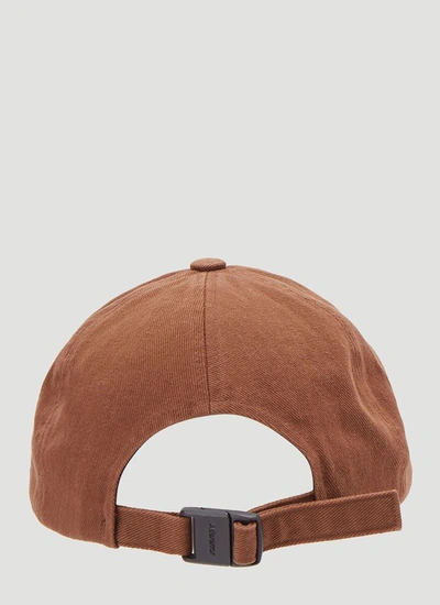 Shop Ader Error Logo Patch Baseball Cap In Brown