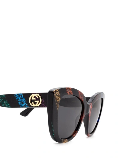 Shop Gucci Eyewear Cat Eye Sunglasses In Multi