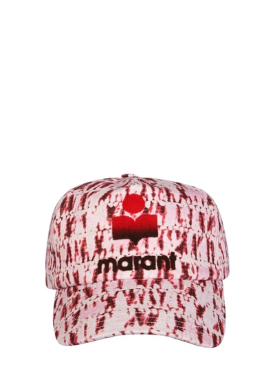 Shop Isabel Marant Logo Embroidered Baseball Cap In Red