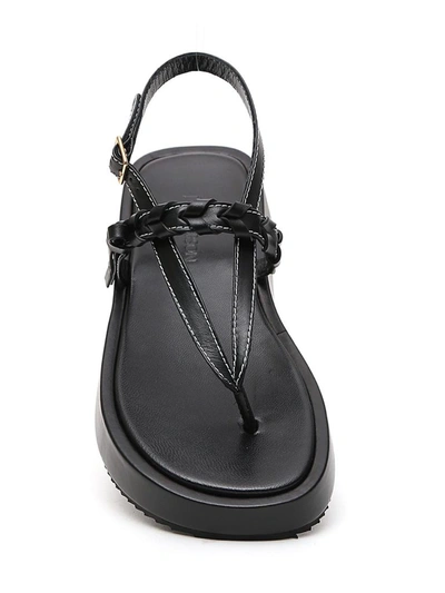 Shop Jw Anderson Braided Detail Platform Sandals In Black