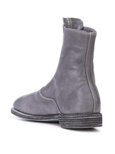 Shop Guidi 210 Front Zip Boots In Grey