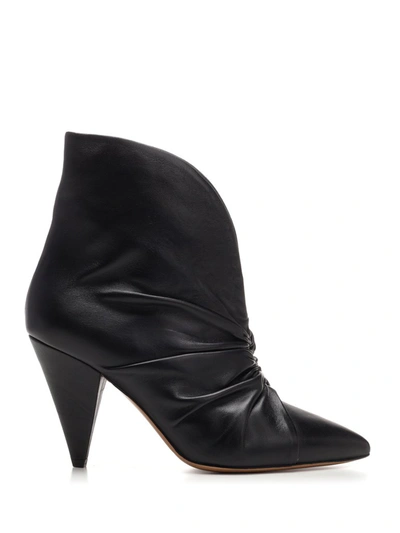 Shop Isabel Marant Lasteen Heeled Ankle Boots In Black