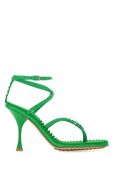 Shop Bottega Veneta Studded Strap Sandals In Green