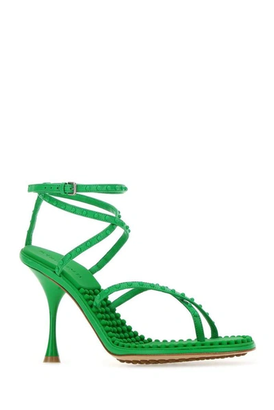 Shop Bottega Veneta Studded Strap Sandals In Green