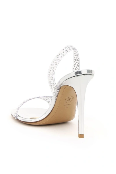 Shop Alexandre Vauthier Clara Embellished Sandals In Silver