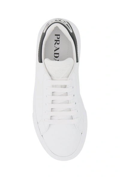 Shop Prada Logo Printed Low In White