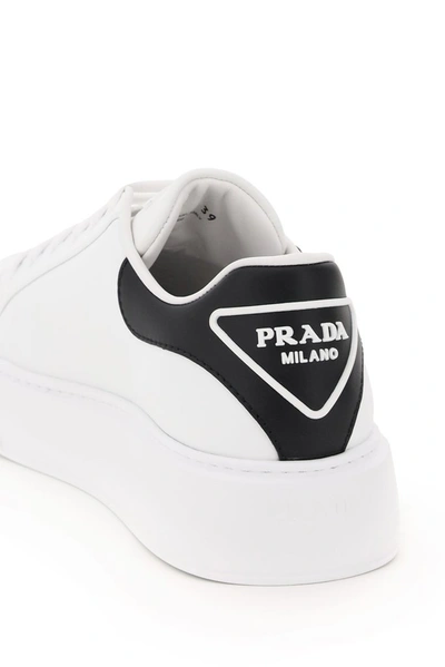 Shop Prada Logo Printed Low In White