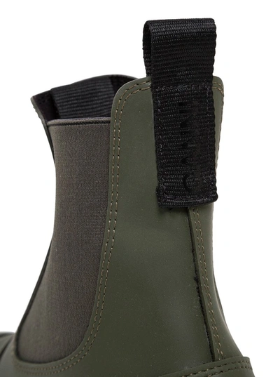 Shop Ganni City Chelsea Boots In Green