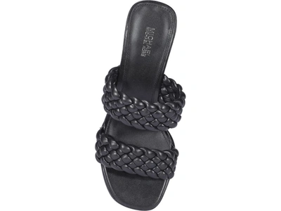 Shop Michael Michael Kors Amelia Braided Heeled Mules In Black