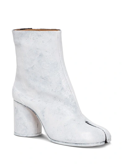 Shop Maison Margiela Tabi Painted Boots In White