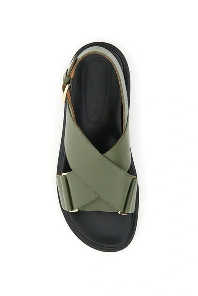 Shop Marni Criss-cross Fussbett Sandals