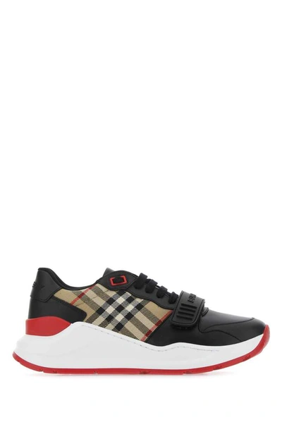 Shop Burberry Ramsey Check Print Sneakers In Multi