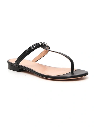 Shop Givenchy Elba Thong Sandals In Black