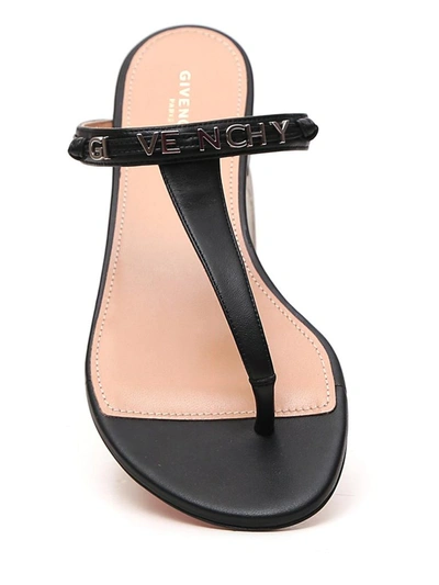 Shop Givenchy Elba Thong Sandals In Black