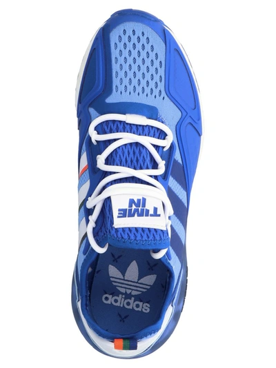 Shop Adidas Originals Ninja Zx 2k Boost Sneakers In Blue