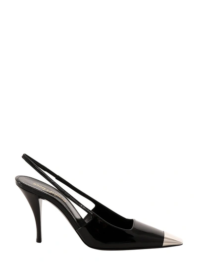 Shop Saint Laurent Blade Slingback Pumps In Black