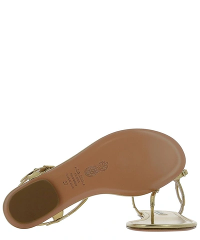 Shop Aquazzura Almost Bare Sandals In Gold