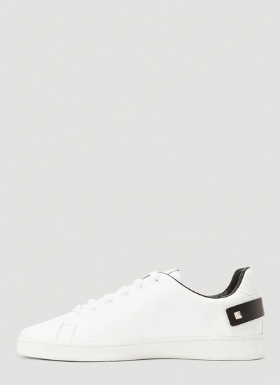 Shop Valentino Garavani Backnet Vlogo Sneakers In White