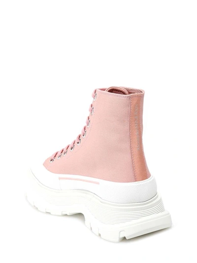 Shop Alexander Mcqueen Tread Slick Boots In Pink