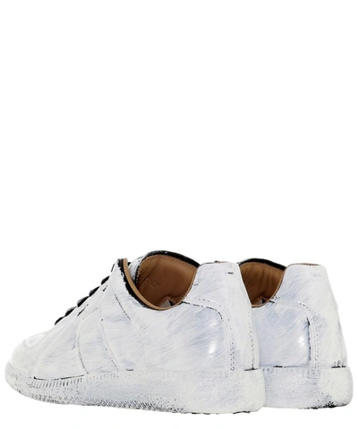 Shop Maison Margiela Replica Paint Print Sneakers In White